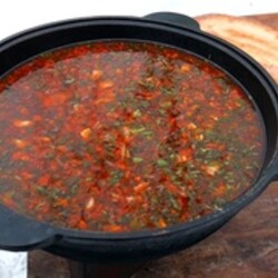 Харчо в чугунном казане
