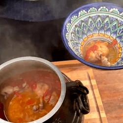 Чахохбили в афганском казане