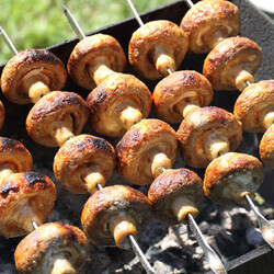 Грибы запеченные на мангале