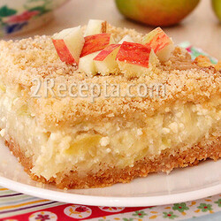 Творожно-яблочный пирог