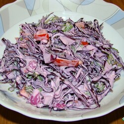 Салат из красной капусты с майонезом рецепты с фото