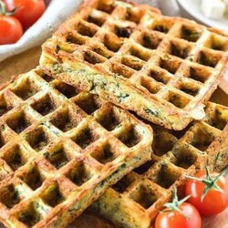 Вафли с сыром и зеленью