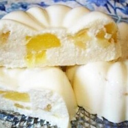 Бланманже с персиками