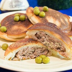 ✔️Ленивые беляши рецепт на кефире с фаршем на сковороде