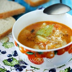 Рисовый суп с помидорами — рецепт с фото