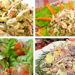 Самые лучшие грибные салатики на любой вкус. Подборка из 10 рецептов