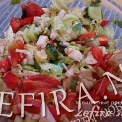Рецепт овощного салата с курицей "Венеция"