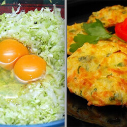 Изысканные и сочные капустные оладьи на кефире