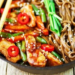 Лапша соба с курицей и овощами рецепт с пошаговым фото и видео