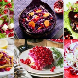 Десятка ярких салатов с гранатом »