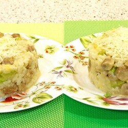 Ризотто с грибами и кабачком