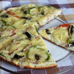 Пицца на сковороде на сметане — рецепт с фото