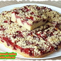 Вкусный пирог с клубникой. Видео рецепт