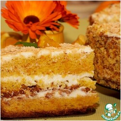 Апельсиновый бисквит для торта