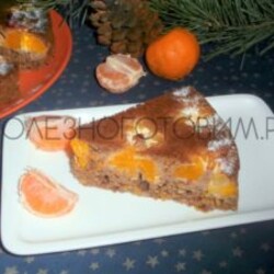 Новогодний пирог с мандаринами: ароматный, яркий, вкусный. Ммм…