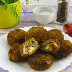 Луковыые кольца с фаршем!