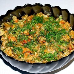 Мидии в сметанном соусе