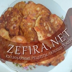 Оладьи с ветчиной, помидорами и болгарским перцем