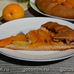 Ржаная галета с абрикосами и яблоками (без яиц). Рецепт с фото