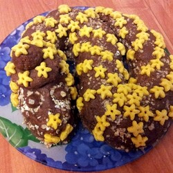 Пирожное "картошка" из печенья (новогодний вариант) |