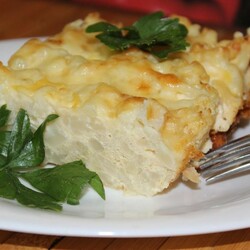 Цветная капуста запеченная в омлете под сырной корочкой