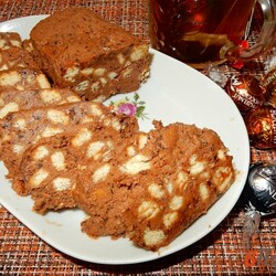 Кондитерская колбаса с шоколадом - пошаговый рецепт с фото