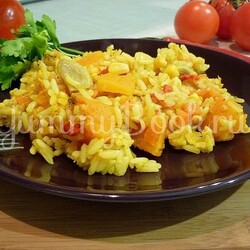 Пряный рис с тыквой и овощами - простой и вкусный рецепт с пошаговыми фото