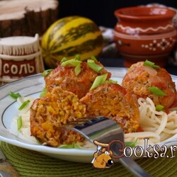 Тефтели из индюшиного фарша с тыквой фото рецепт приготовления