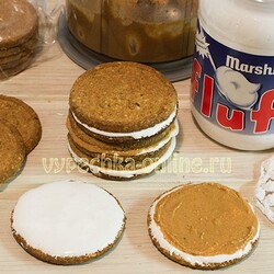 ✔️Десерт из печенья без выпечки с кремовым зефиром Marshmallow fluff (Маршмеллоу флафф)