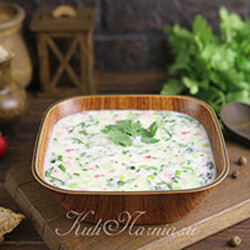 Окрошка на кефире с колбасой - Кулинарния