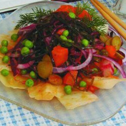 Осенний салат из морской капусты