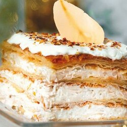 Торт Наполеон с сыром и грушами , пошаговый рецепт с фото