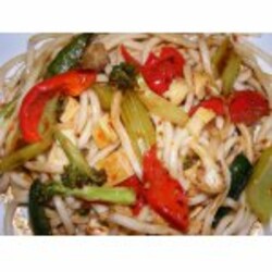 Лапша "удон" с тофу и овощами