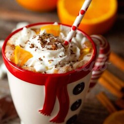 Апельсиновый горячий шоколад