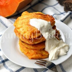 Оладьи  из тыквы - простой и вкусный рецепт с пошаговыми фото