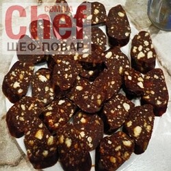 Шоколадная колбаса с орехами / Десерт / Рецепты / Шеф-повар – простые и вкусные кулинарные рецепты, фото-рецепты, видео-рецепты