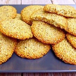 Рекомендую всем вкусное кунжутное печенье: так легко и быстро вы еще не готовили