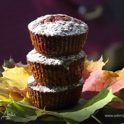 Кексы "Красный бархат" с тыквой