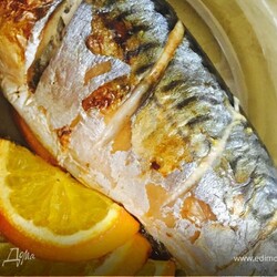 Скумбрия с апельсином в фольге. Ингредиенты: апельсины, розмарин, тимьян свежий