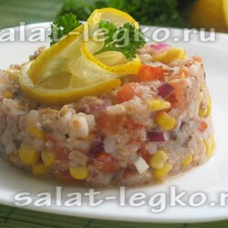 Салат с сардиной