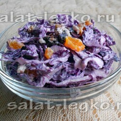 Салат из краснокочанной капусты: рецепт с фото