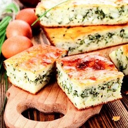 Заливной пирог с луком и яйцом - Это со вкусом!