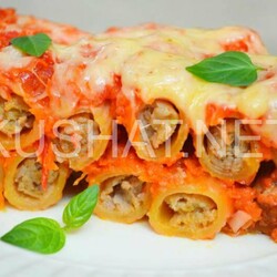 Каннеллони с фаршем в томатном соусе. Пошаговый рецепт с фото | Кушать нет