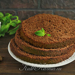 Шоколадный бисквит для торта - Кулинарния