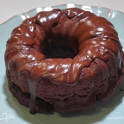 Свекольный пирог в шоколадной глазури