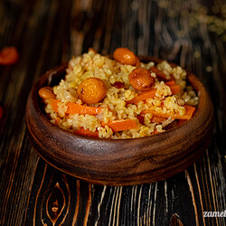 Плов из булгура с курагой | Простые кулинарные рецепты с фотографиями