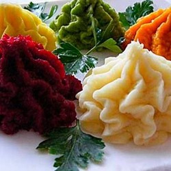 Детское меню: Пюре картофельное разноцветное