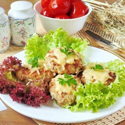 Котлеты с вермишелью и сыром