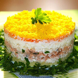 Салат Мимоза - рецепт приготовления в домашних условиях