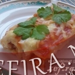 Каннеллони с курицей под соусом Бешамель